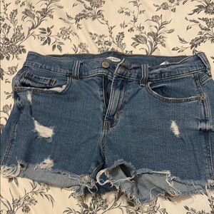 Old Navy Blue Jean Shorts Distressed Cut-Off Style